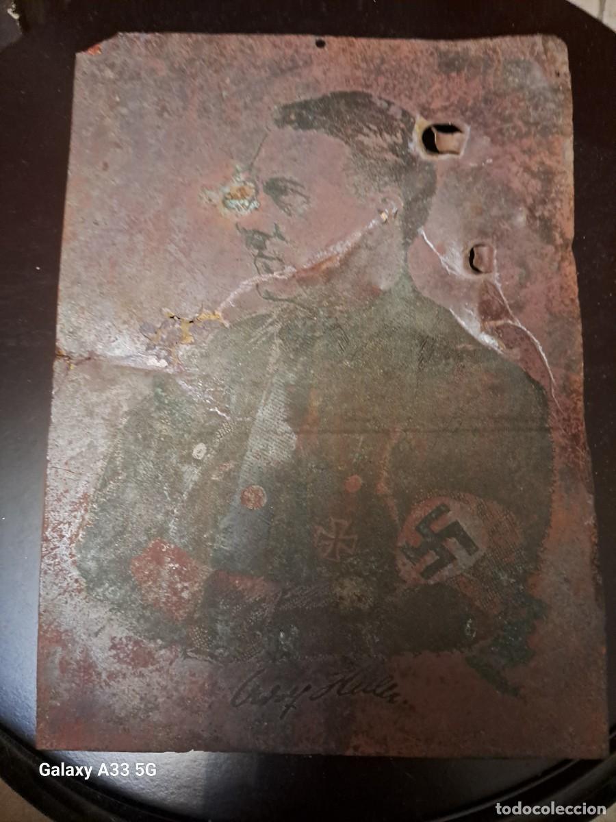 Militaria: Plancha de cobre de Adolfo Hitler - Foto 1