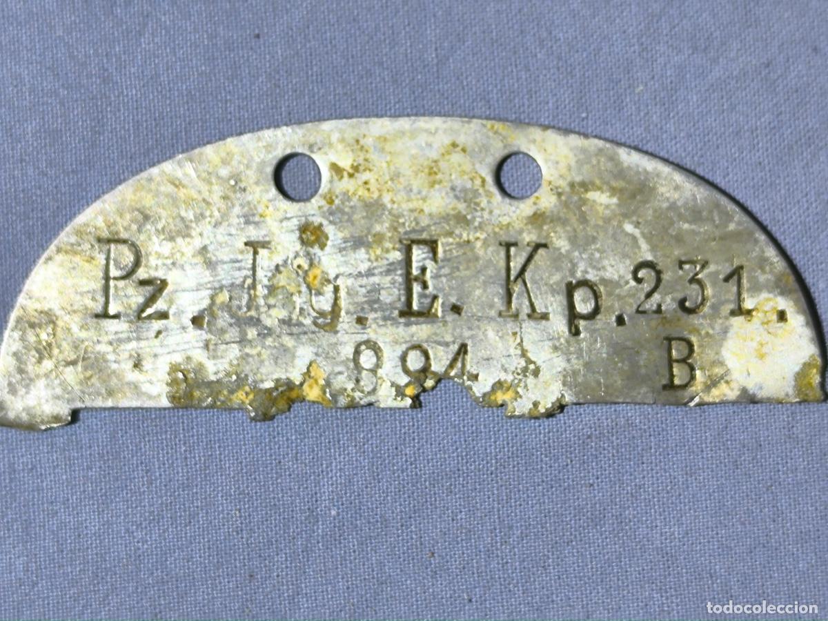 Militaria: Chapa de identificaci&oacute;n de un miembro alem&aacute;n perteneciente a un tripulante de Tanques Panzer.