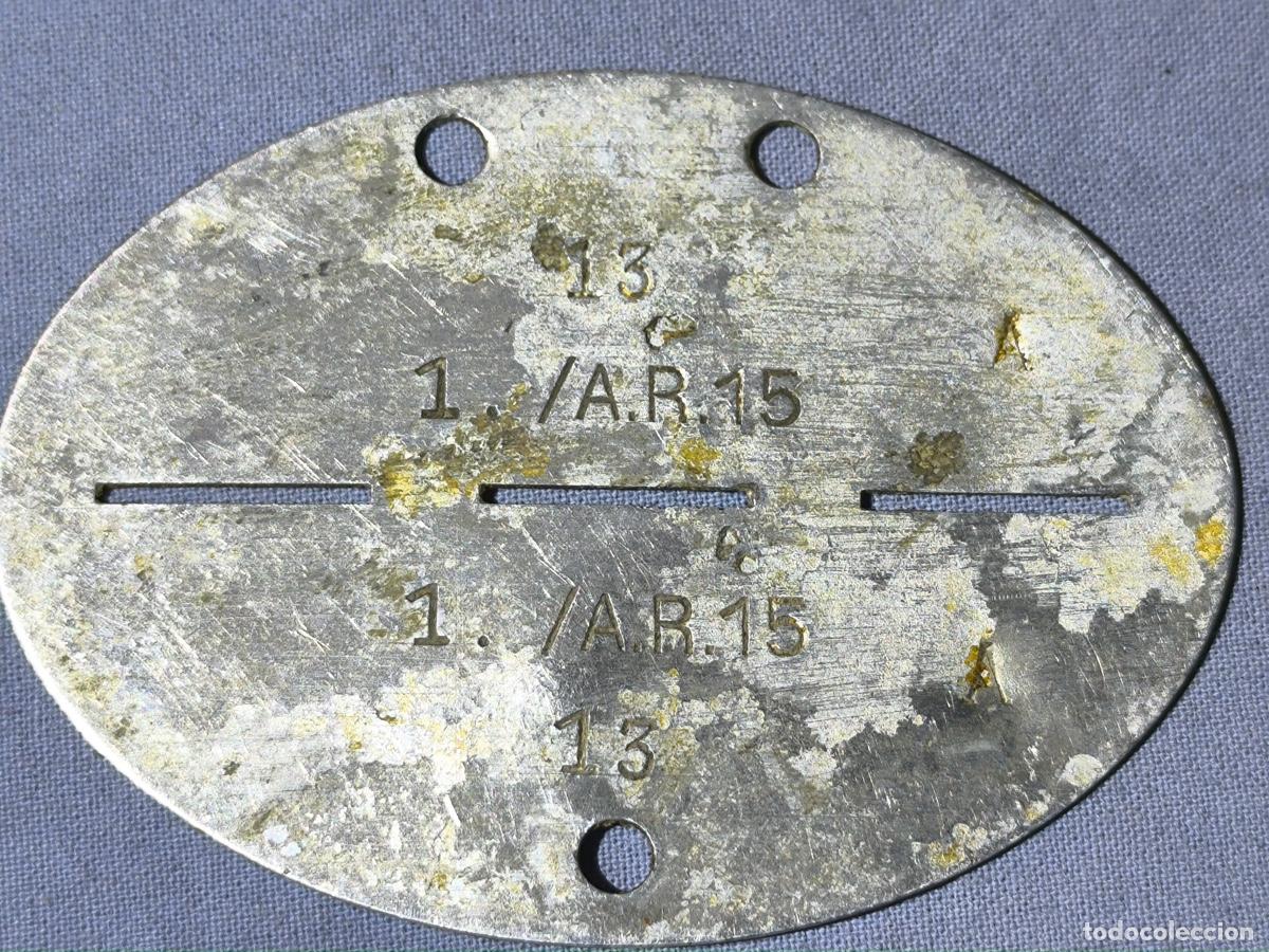 Militaria: Chapa de identificaci&oacute;n de un soldado alem&aacute;n durante la 2&ordf; Guerra Mundial encontrada en Stalingrado.