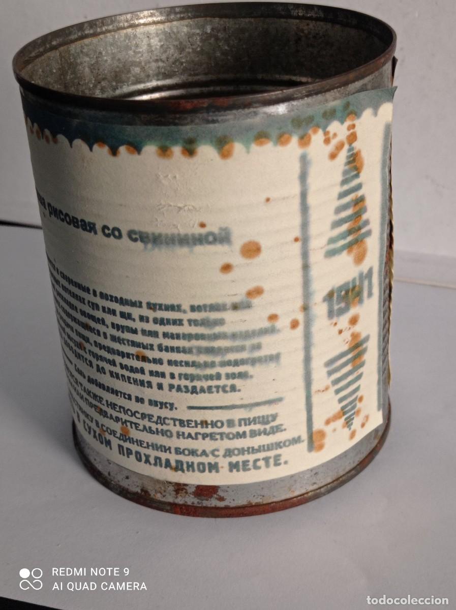 Militaria: Antigua lata de comida MILITAR - Foto 3