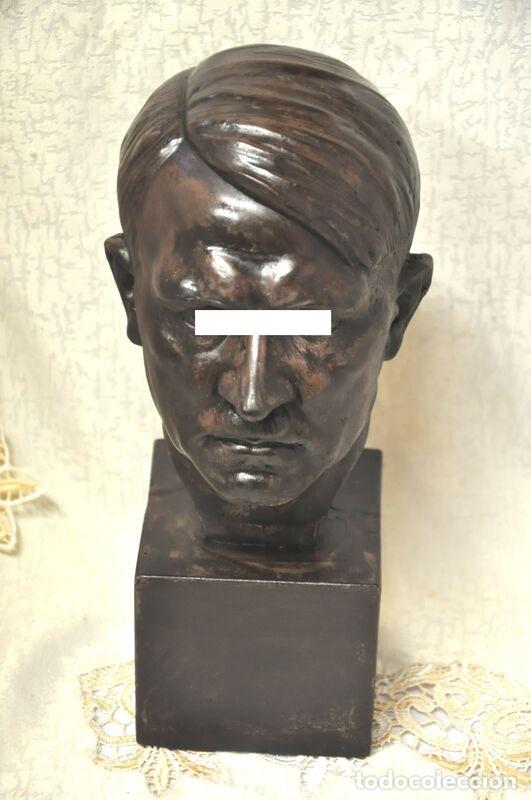 Militaria: ADOLF HITLER POLYSTONE BUST 300 mm - Foto 4