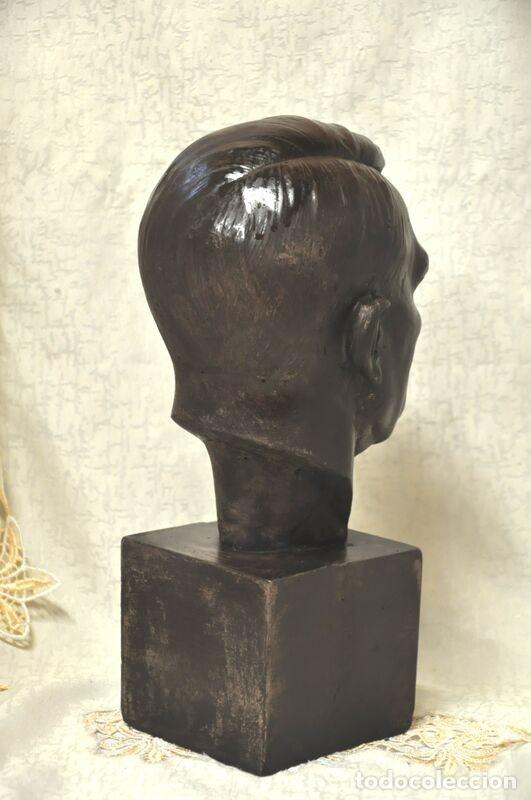 Militaria: ADOLF HITLER POLYSTONE BUST 300 mm - Foto 6