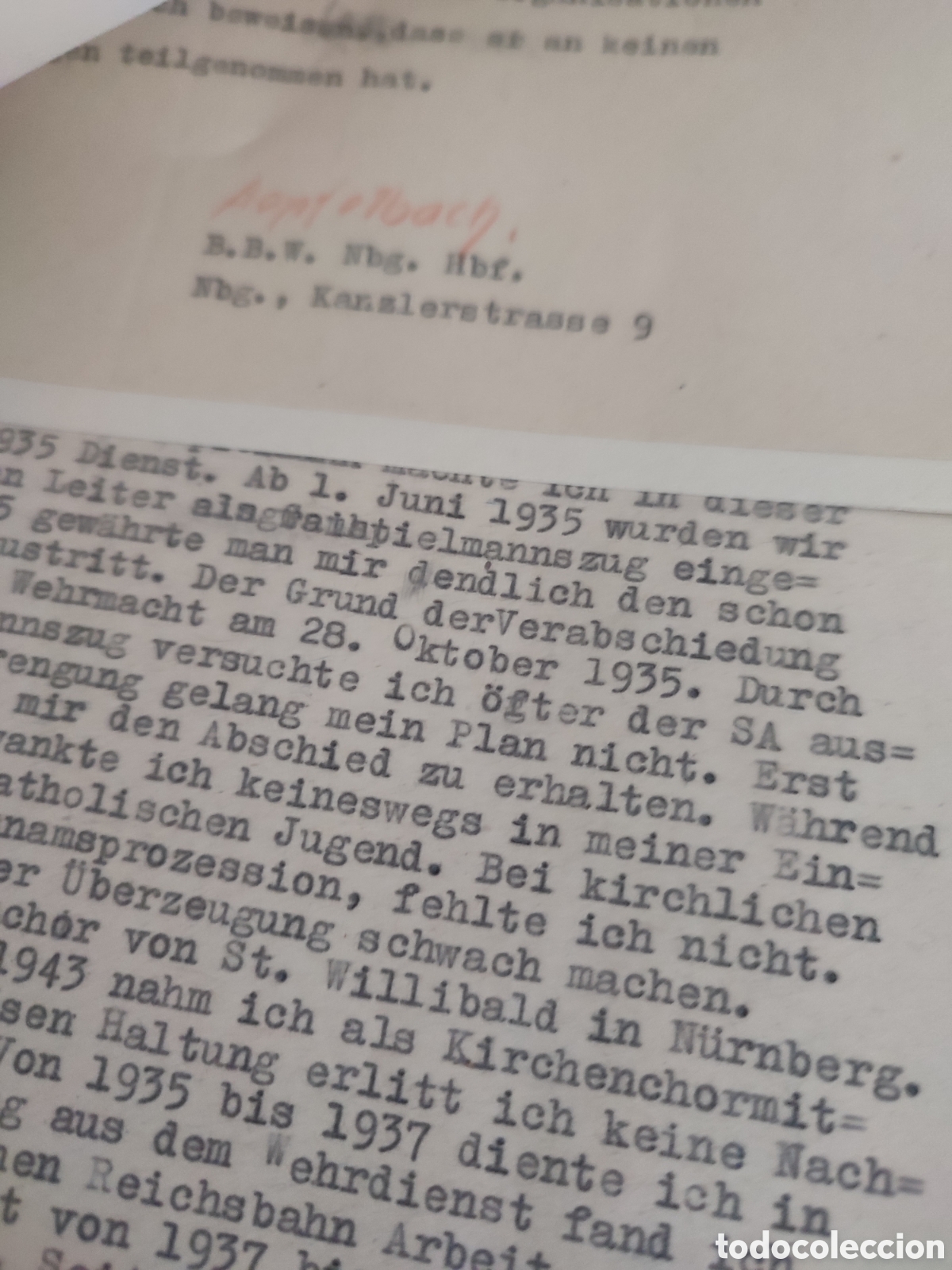 Militaria: Lote documentos N&uacute;remberg flak regimiento 18 - Foto 7