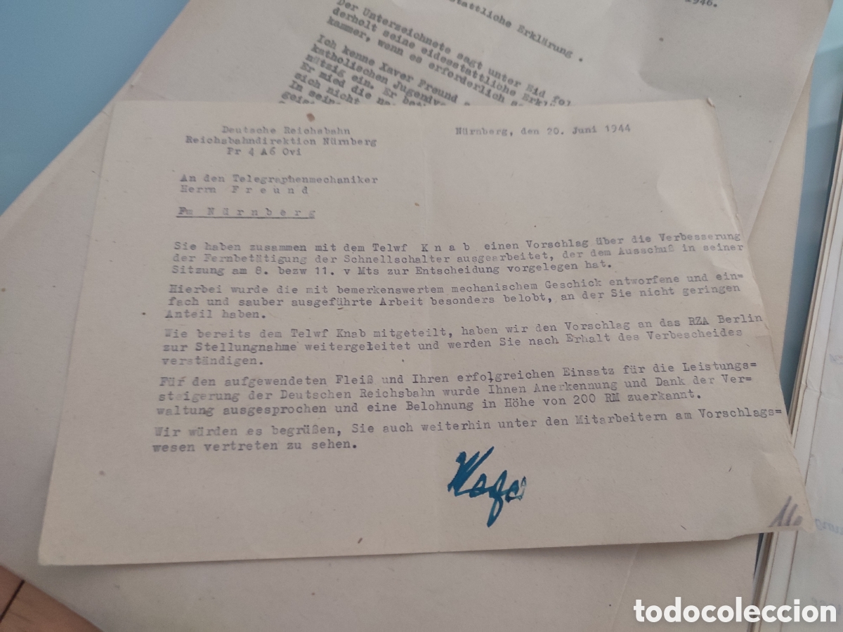 Militaria: Lote documentos N&uacute;remberg flak regimiento 18 - Foto 9