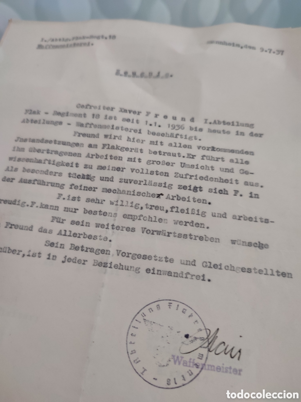 Militaria: Lote documentos N&uacute;remberg flak regimiento 18 - Foto 26