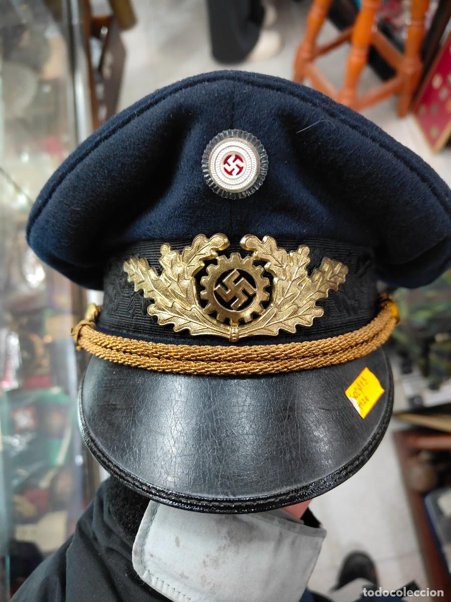 Militaria: Gorra de plato de DAF jerarqu&iacute;a alemanas - Foto 1