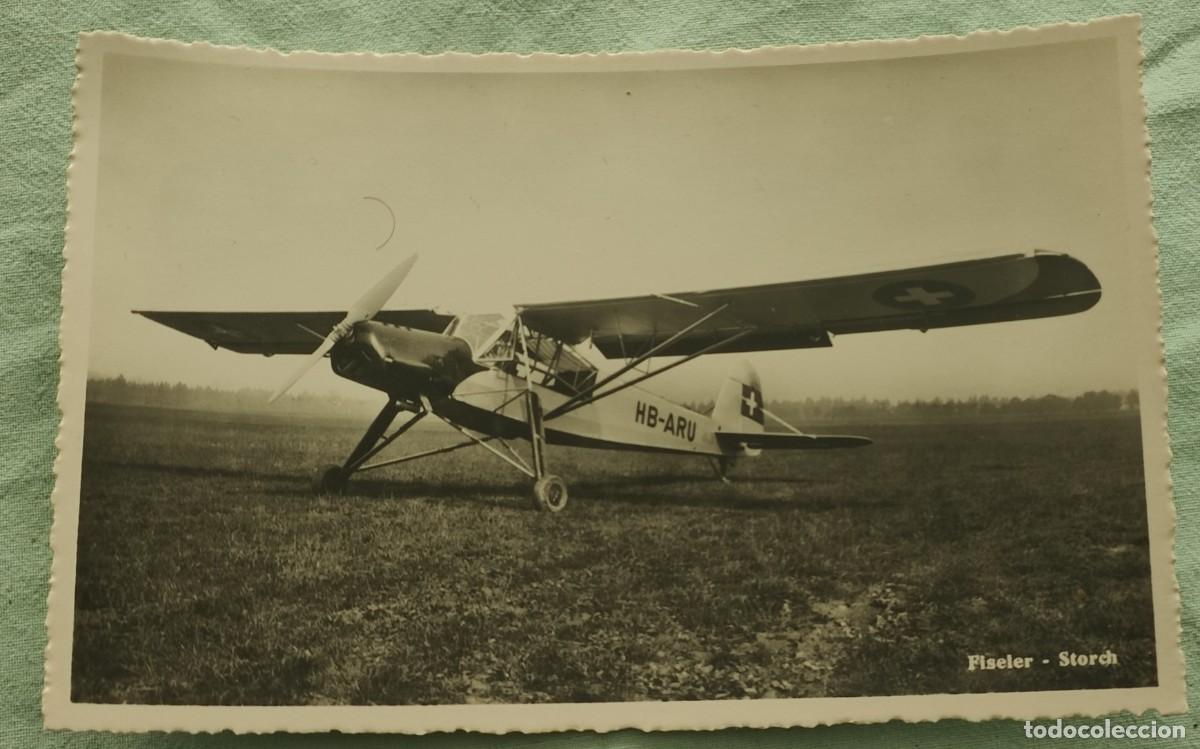 Military Antiques: Avion Aleman Fieseler Storch. foto original 2 Guerra 14 x 9 ctms, .