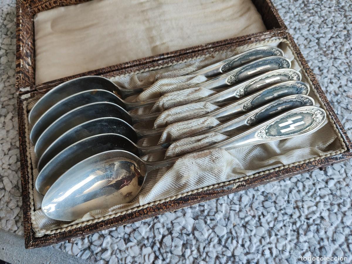 Militaria: Complete mess kantine set large spoons + case xx - Foto 1