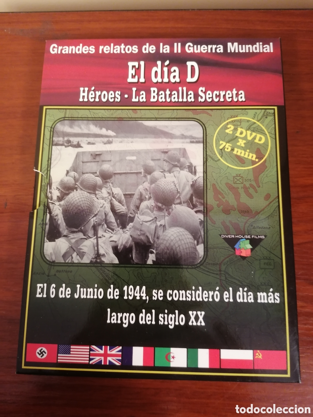 Militaria: El D&iacute;a D. H&eacute;roes-La Batalla Secreta. Grandes Relatos De La II Guerra Mundial.Normandia. 2 DVD