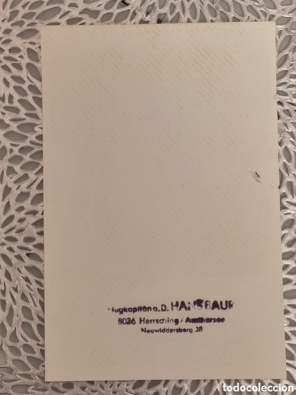 Militaria: Hans Baur firma original - Foto 3