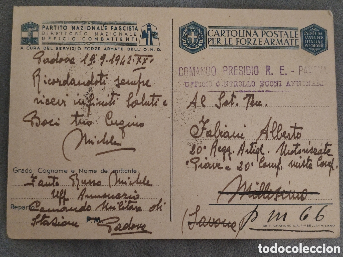 Militaria: Boccasile postal 2GM - Foto 5