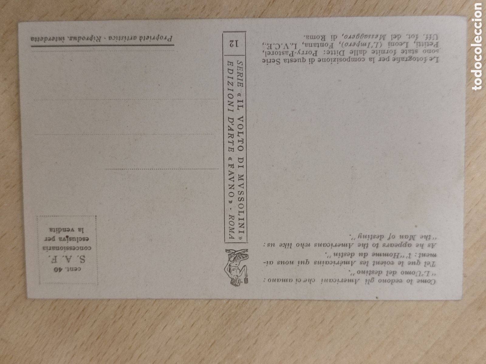 Militaria: Dux postal original en perfecto estado - Foto 5