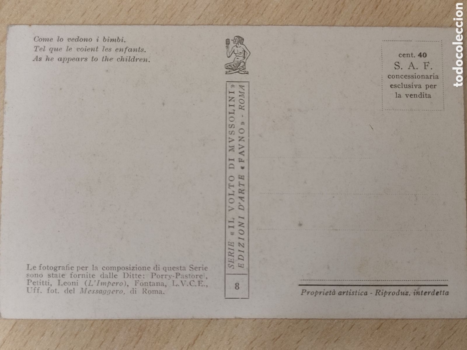 Militaria: Dux postal original en perfecto estado - Foto 3