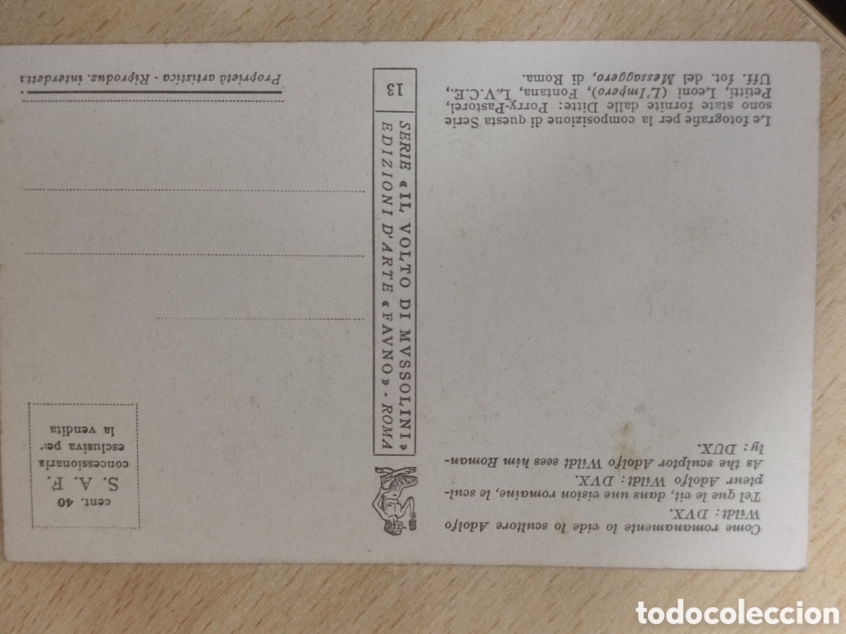 Militaria: Dux postal original en perfecto estado - Foto 4