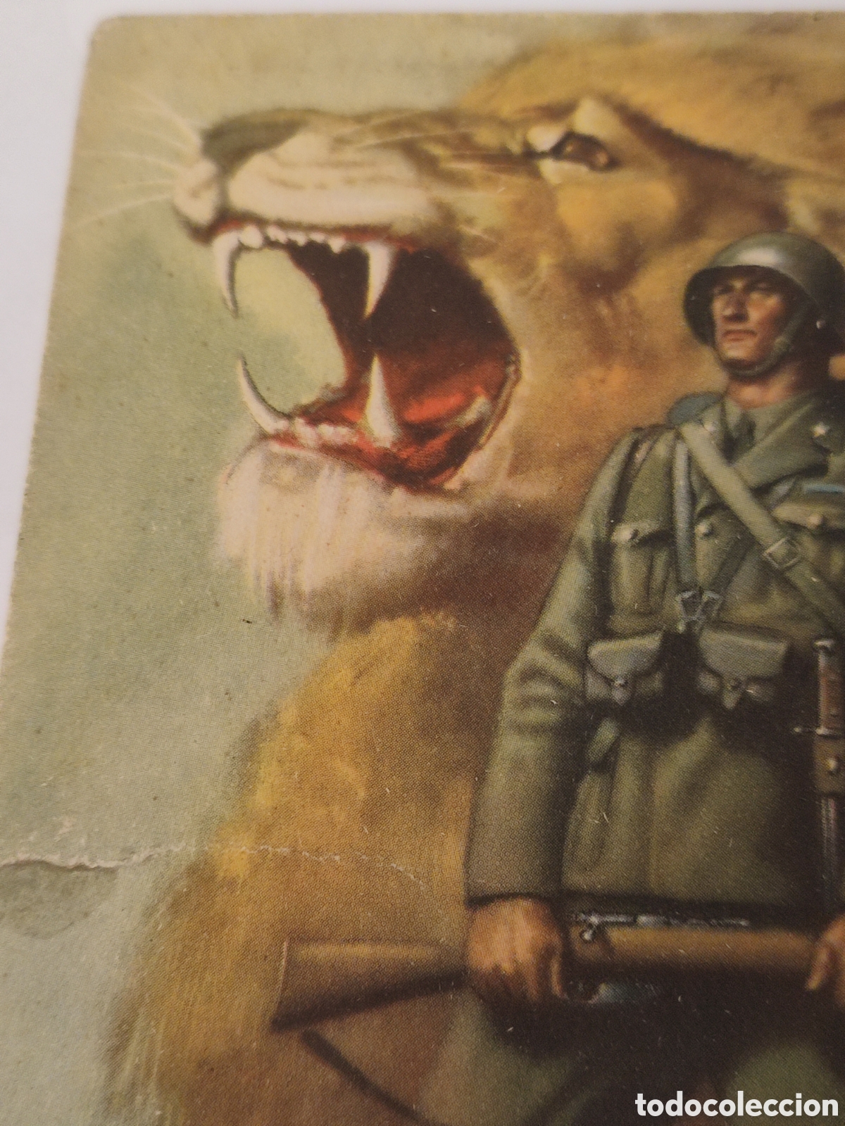 Militaria: PNF postal original y curculada - Foto 2