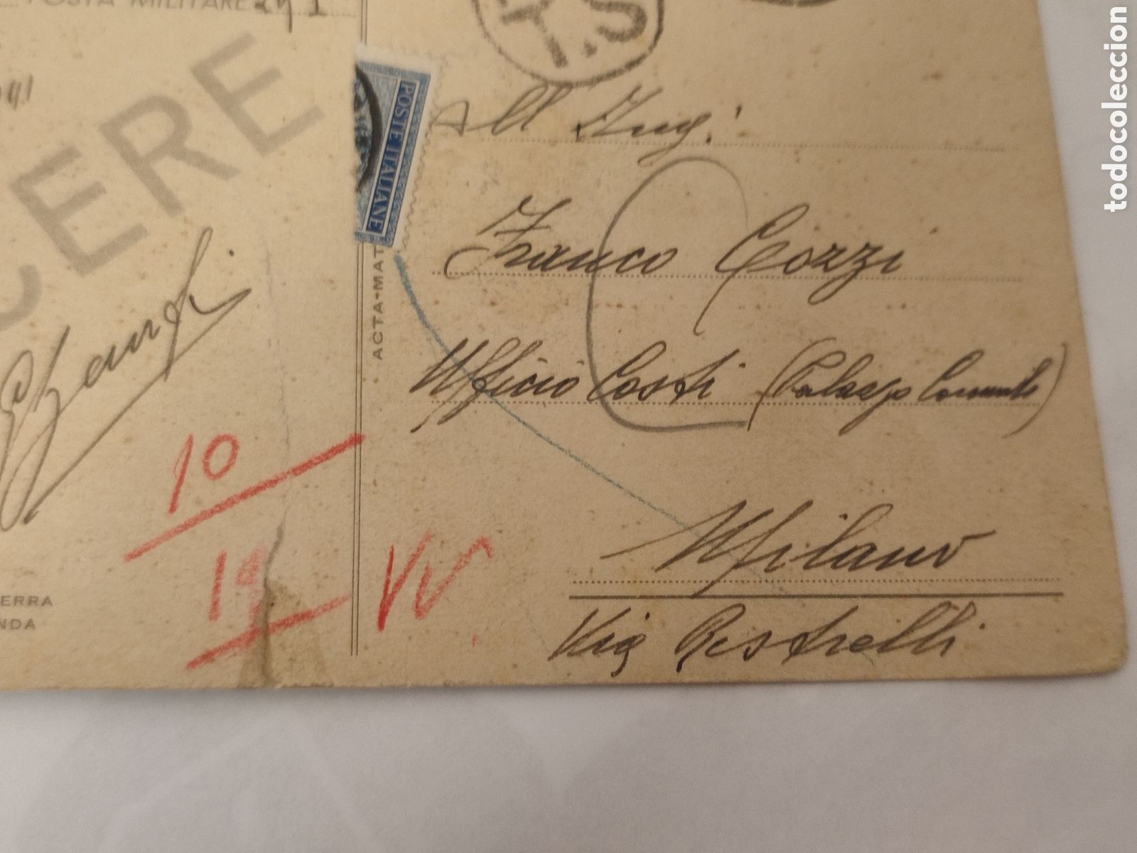 Militaria: PNF postal original y curculada - Foto 5