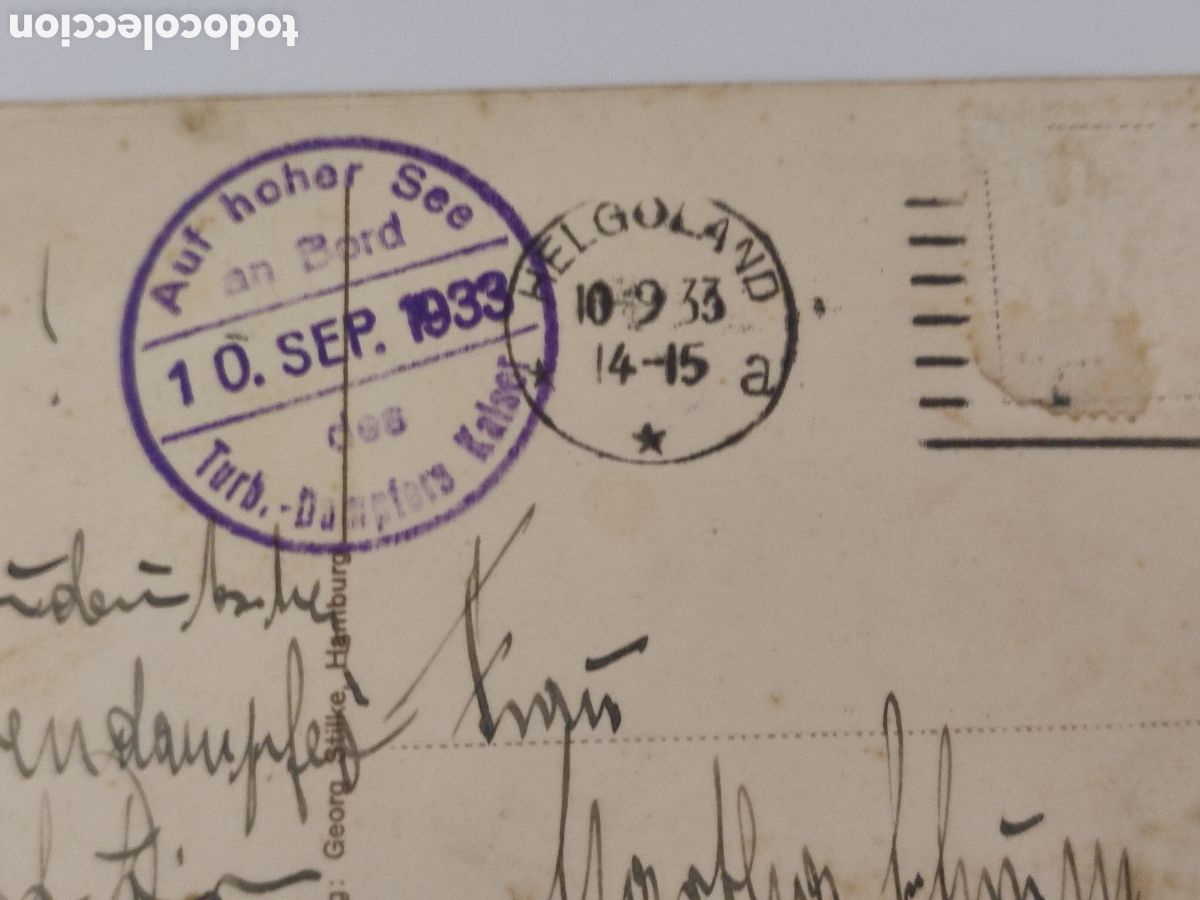 Militaria: Helgoland postal original 1933 - Foto 4