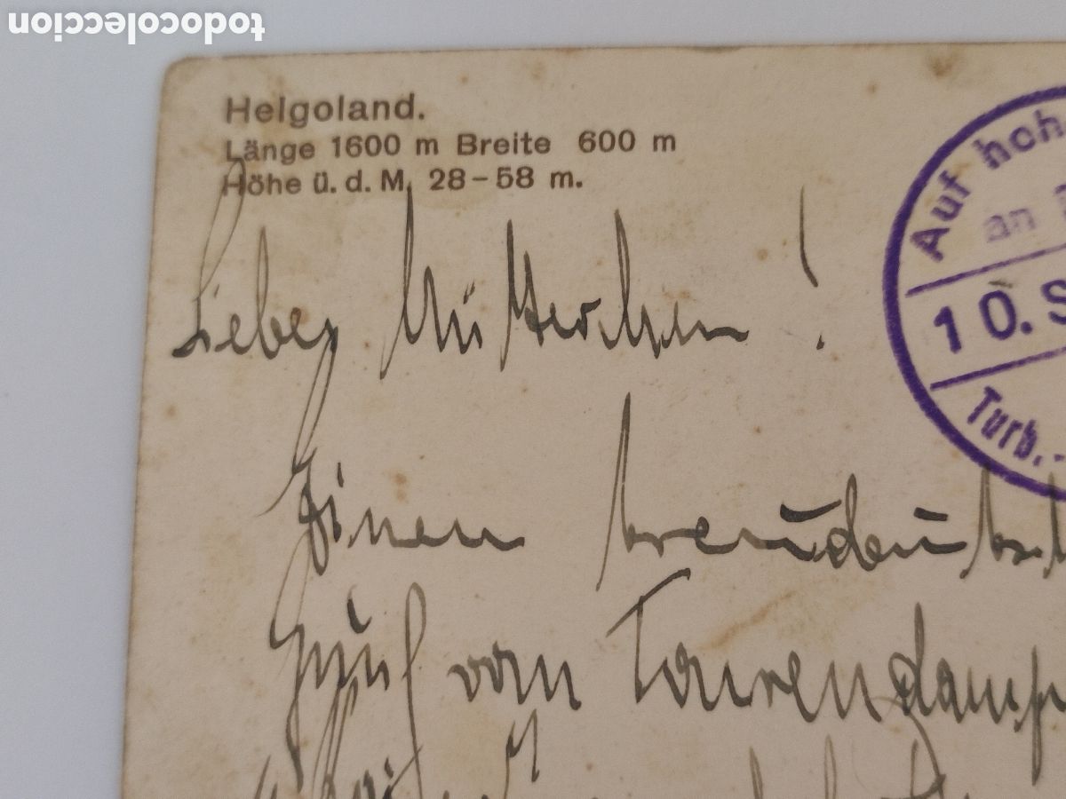 Militaria: Helgoland postal original 1933 - Foto 7