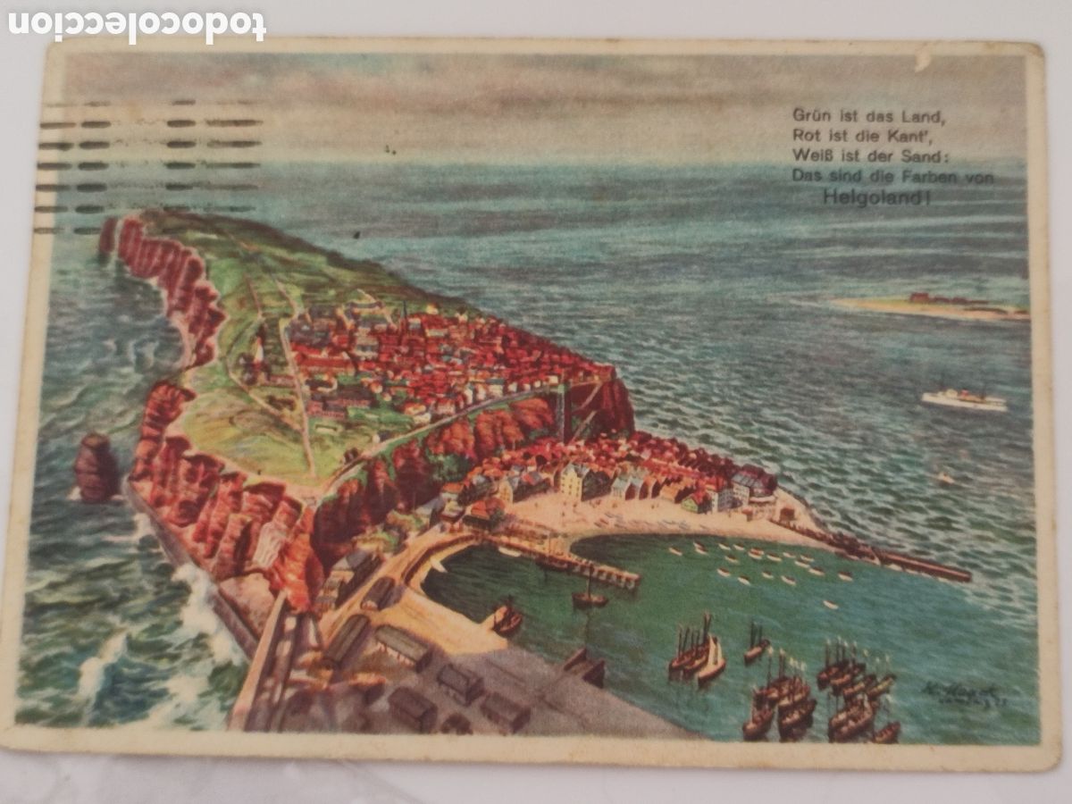 Militaria: Helgoland postal original 1933 - Foto 1