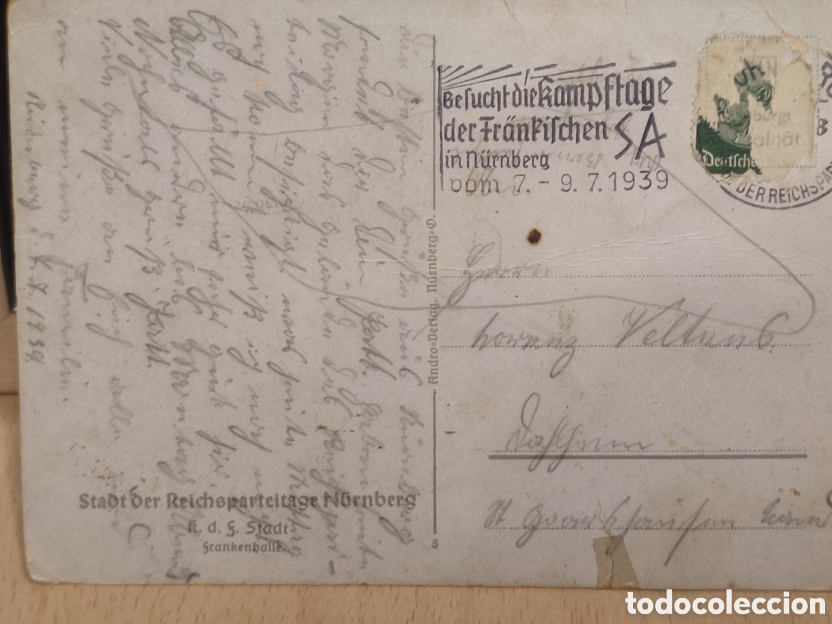 Militaria: Reichsparteitag postal original - Foto 5