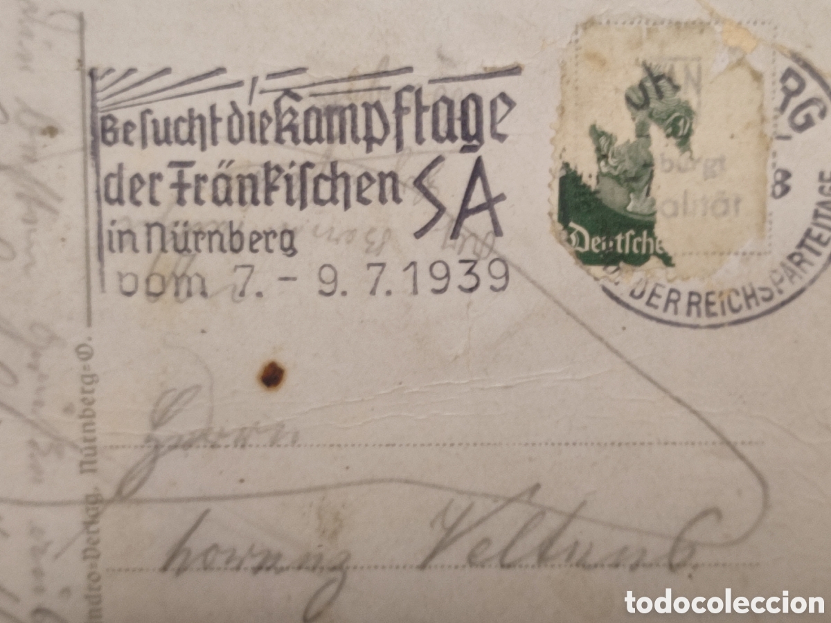 Militaria: Reichsparteitag postal original - Foto 8