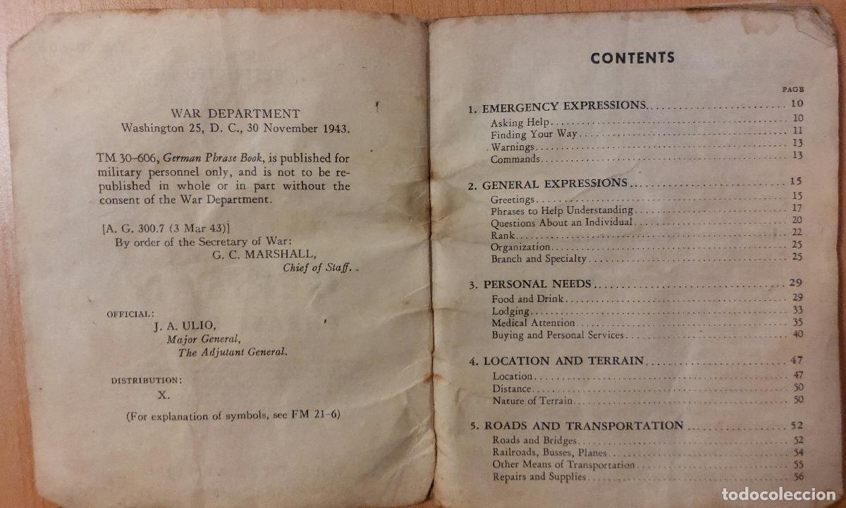 Militaria: Diccionario alem&aacute;n ej&eacute;rcito EEUU (1943) - Foto 6