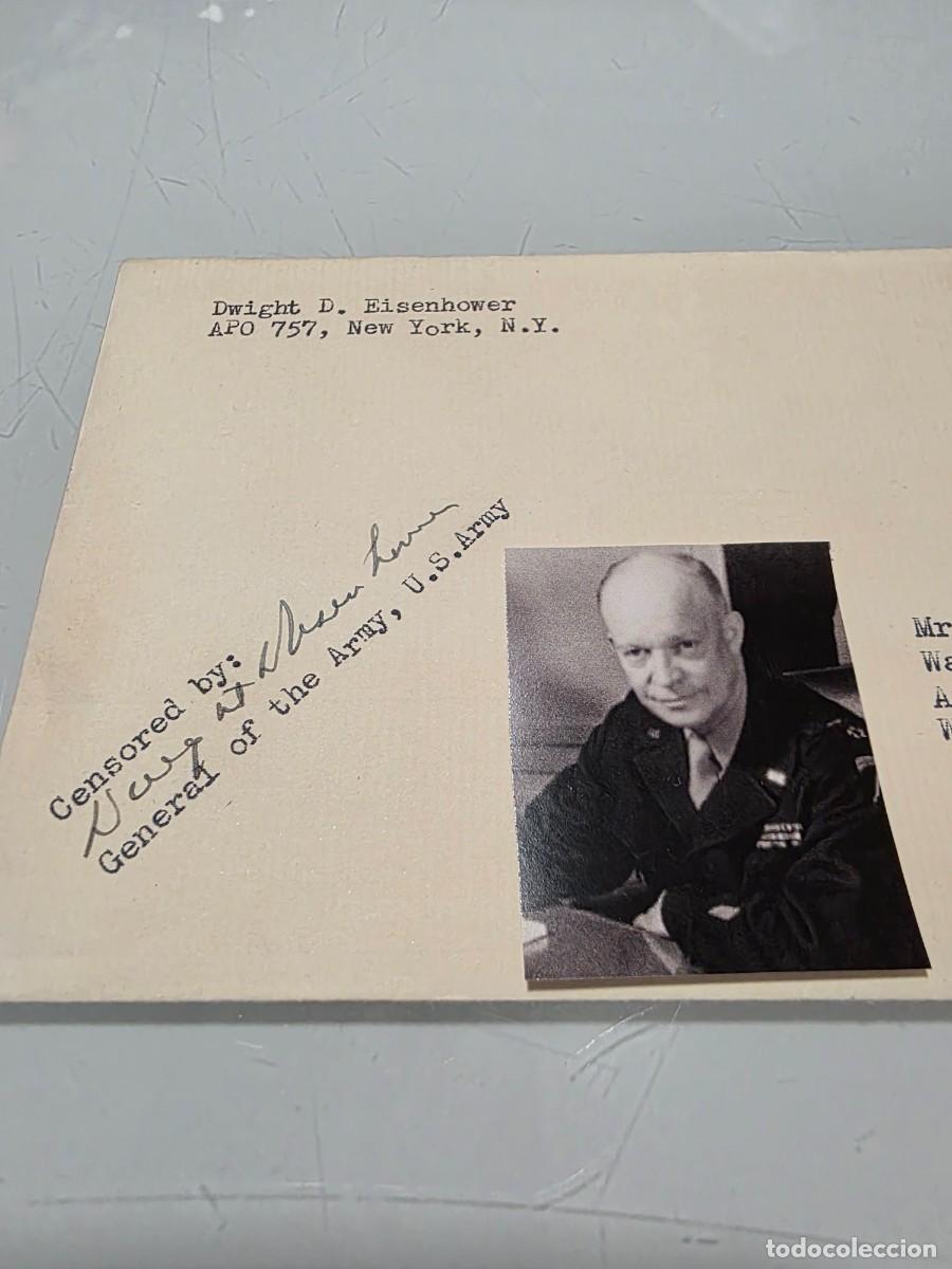 Militaria: Sobre original firmado por Dwight D. Eisenhower &ndash; Segunda Guerra Mundial