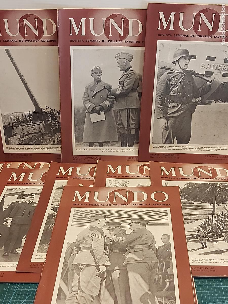 Militaria: A&Ntilde;O 1943 !! SEGUNDA GUERRA MUNDIAL / REVISTA MUNDO / LOTE DE 10 / ENV&Iacute;O INCLUIDO / VER LAS FOTOS
