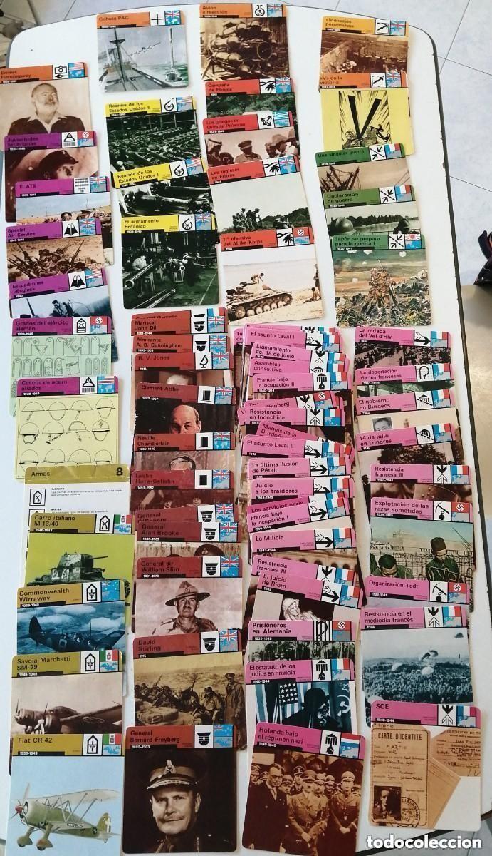 Militaria: 88 CROMOS FICHAS -EDITO SERVICE- II GUERRA MUNDIAL. A&Ntilde;O 1978-1979