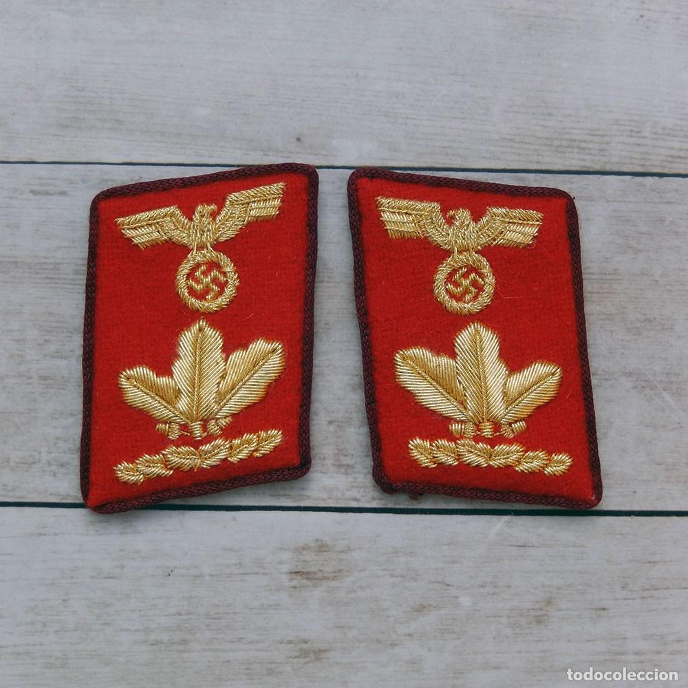 Militaria: Parches de cuello l&iacute;der senior de servicios NSDAP Oberdienstleiter