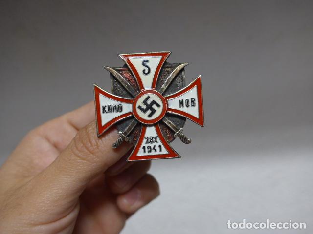 Militaria: Antigua medalla de los cosacos rusos que fueron con los alemanes en II Guerra Mundial, replica vieja