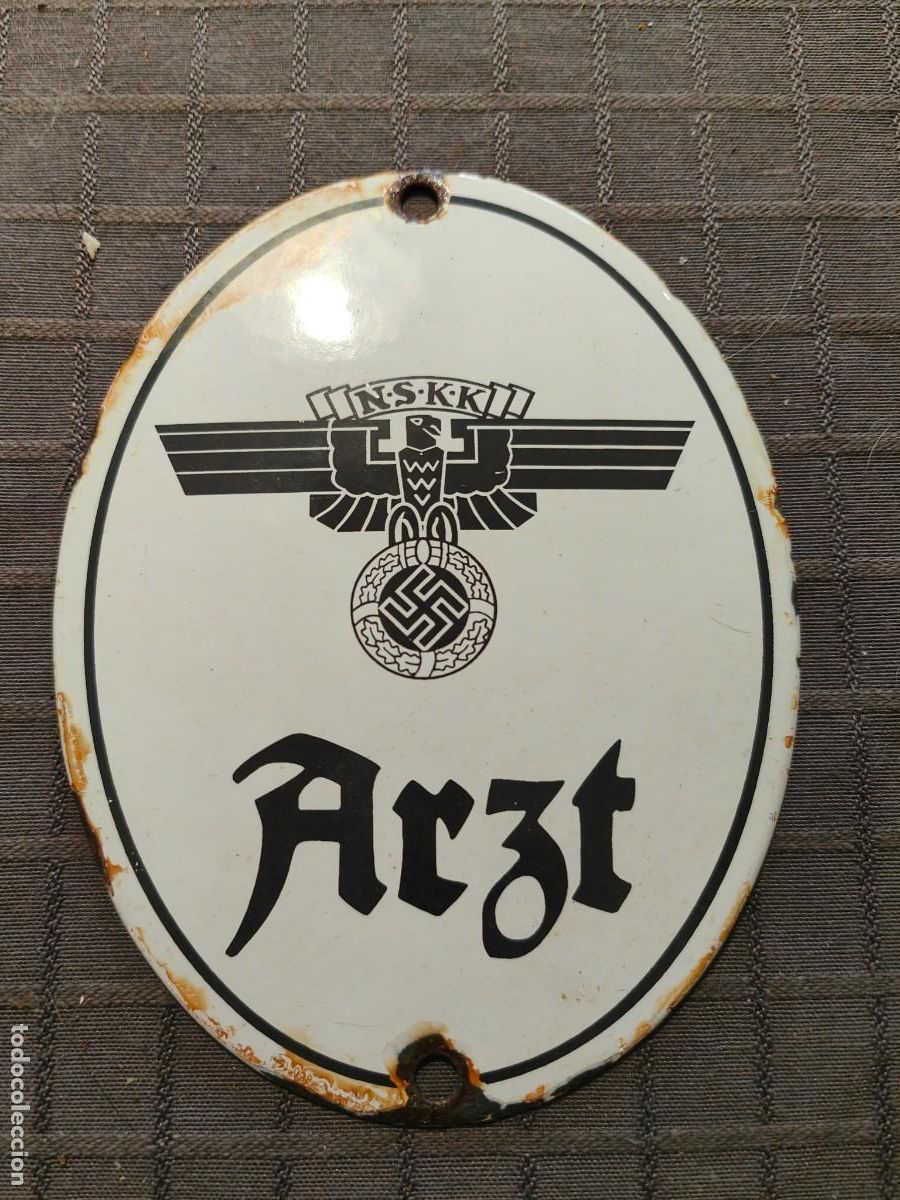 Militaria: Emailleschield ARTZ 15cmx11cm