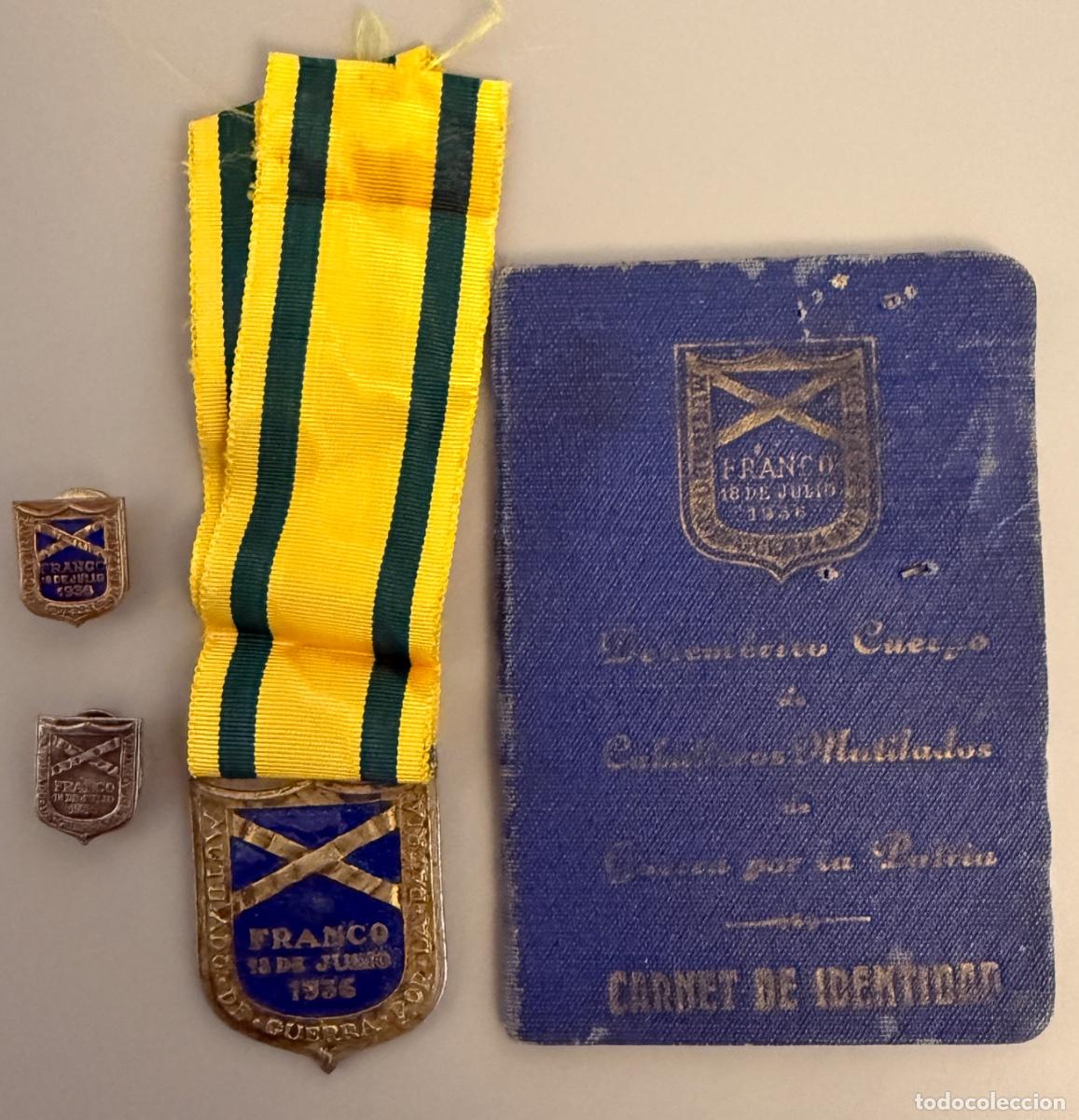 Militaria: MEDALLA MUTILADO Y CARNET DE IDENTIDAD DE EXCOMBATIENTE DIVISION AZUL