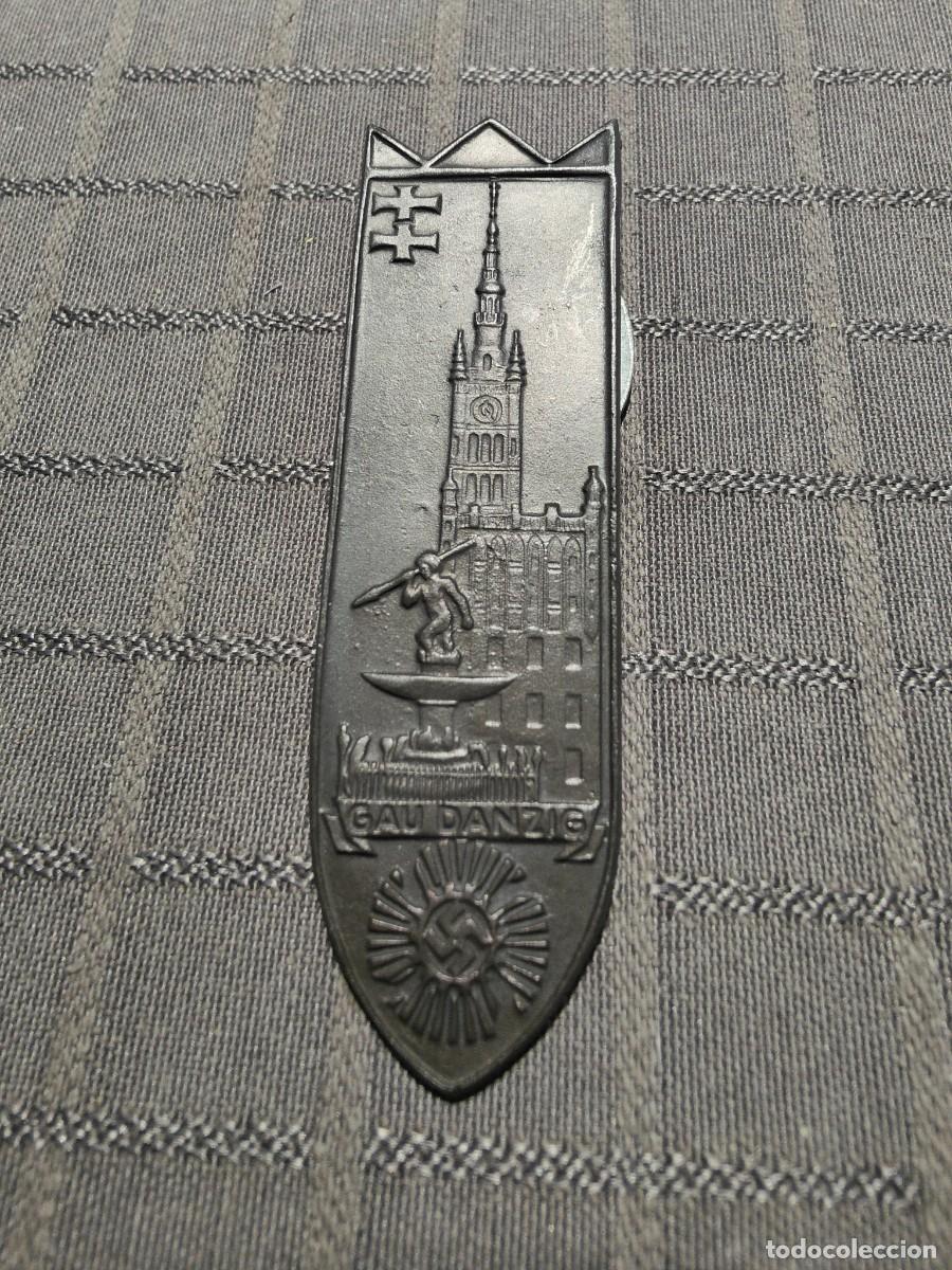 Militaria: Metal plate Plakette German Gau Danzig 85 mm