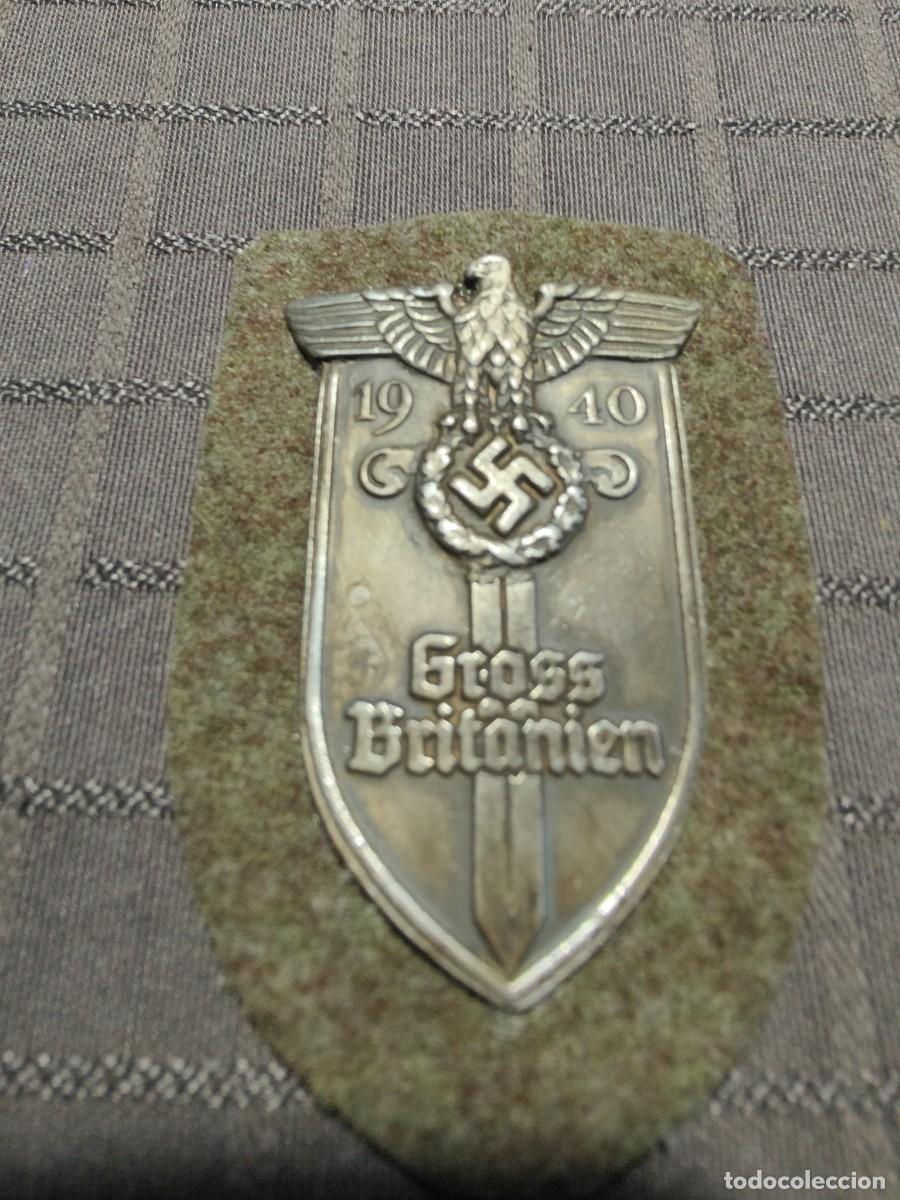 Militaria: Metal plate Plakette schild Gross Britanien 80mm