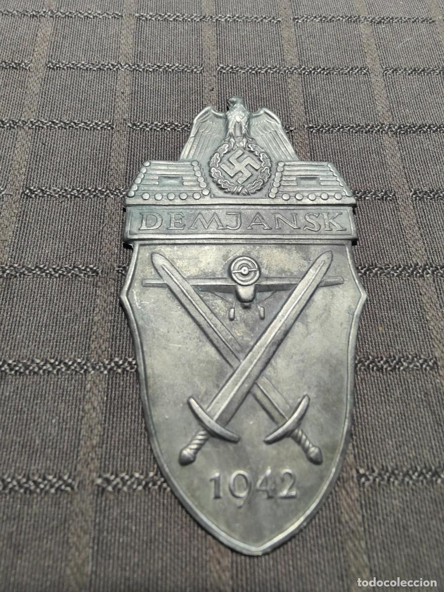 Militaria: Metal plate Plakette schild Demjansk 90mm x 50mm