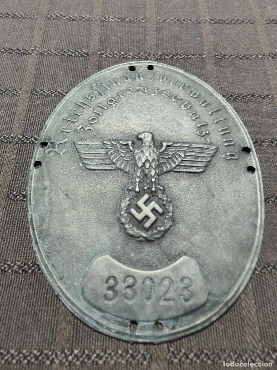 Militaria: Metal plate Plakette zollgrenschutz 80mm x 65mm