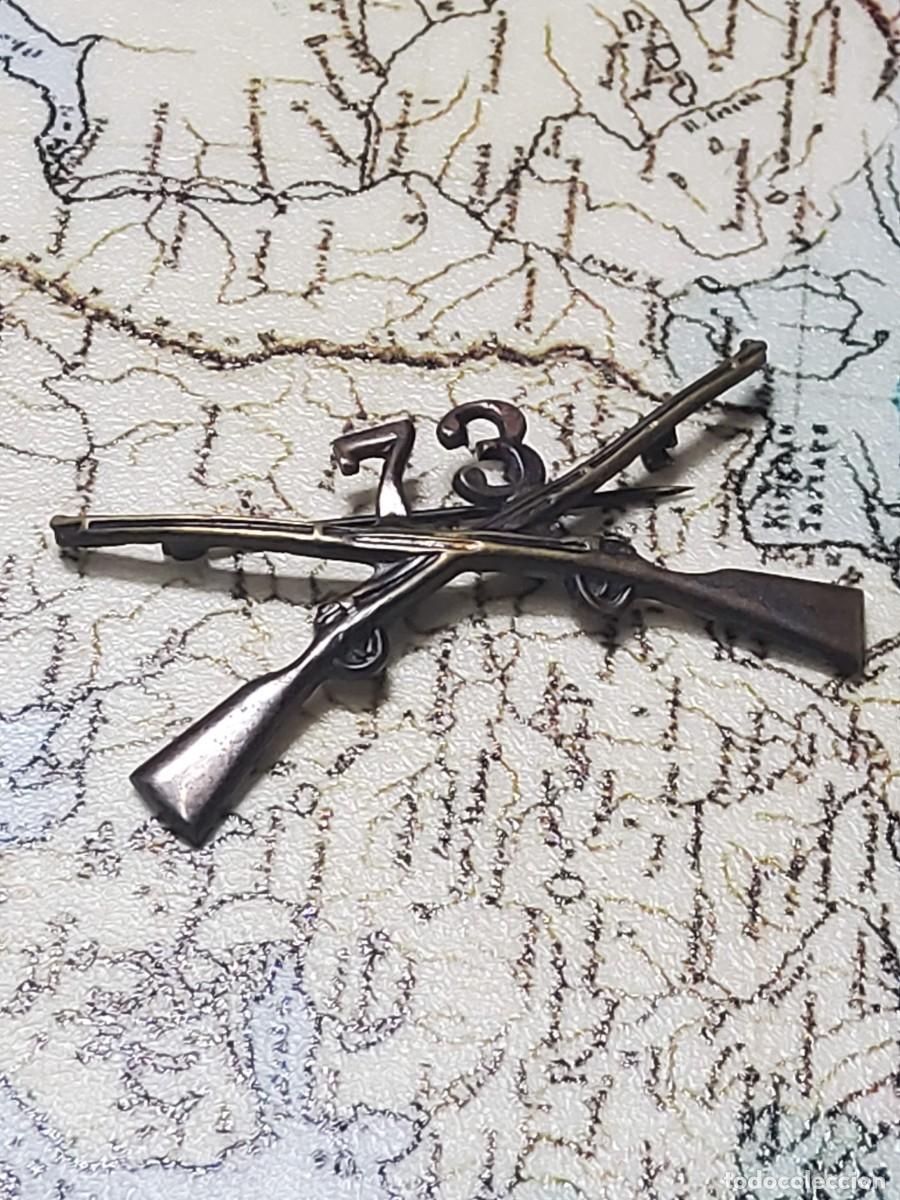 Militaria: INSIGNIA DE CUELLO DE OFICIAL DEL 73 Rgto. DE INFANTERIA DE ESTADOS UNIDOS.2&ordf;GUERRA MUNDIAL