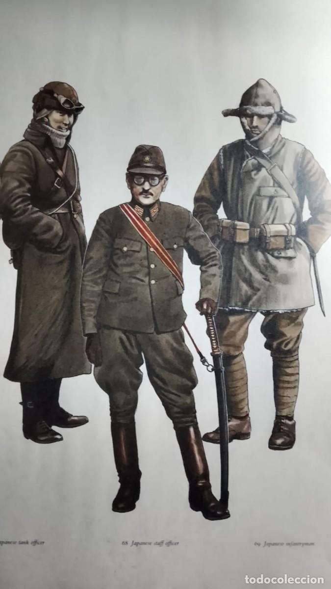 Militaria: Lote 2 L&aacute;minas Uniformes II Guerra Mundial - Soldados Japoneses y Aliados .