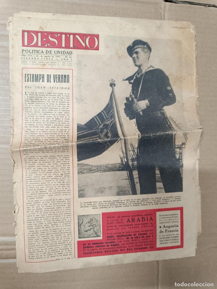 Militaria: ANTIGUA REVISTA DESTINO, GROENLANDIA, ARABIA JOYCE, 1941 SEGUNDA GUERRA MUNDIAL -P21