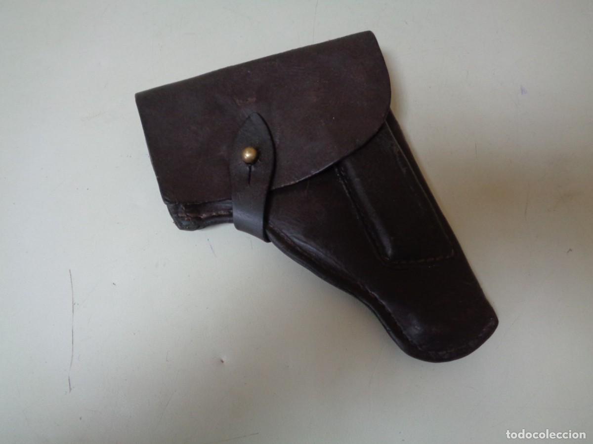 Militaria: funda cuero pistola alemana Walter PP segunda guerra mundial