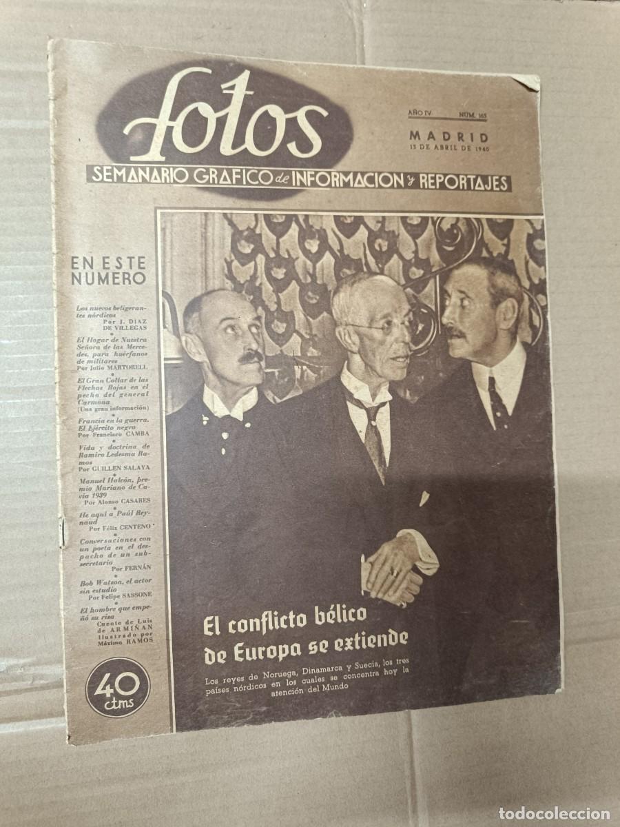 Militaria: ANTIGUA REVISTA FOTOS, ABRIL 1940, SEGUNDA GUERRA MUNDIAL -P20