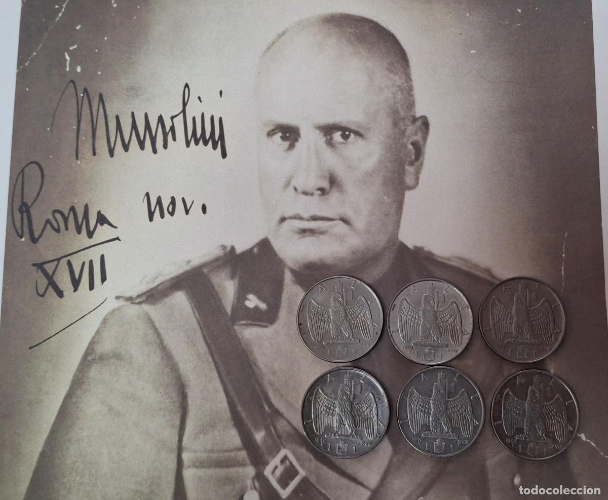 Militaria: LOTE 6 MONEDAS 1 LIRAS EPOCA FASCISTA II GUERRA MUNDIAL