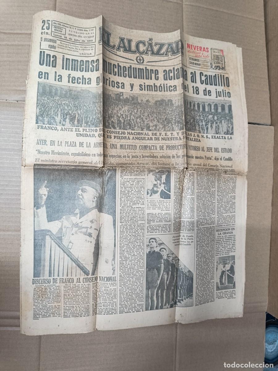 Militaria: ANTIGUO DIARIO EL ALCAZAR, 1943, SEGUNDA GUERRA MUNDIAL - P21