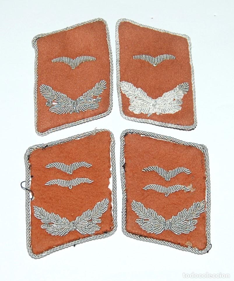 Militaria: INSIGNIAS DE CUELLO DE ALFEREZ Y TENIENTE DE TRANSMISIONES DE LA LUFTWAFFE