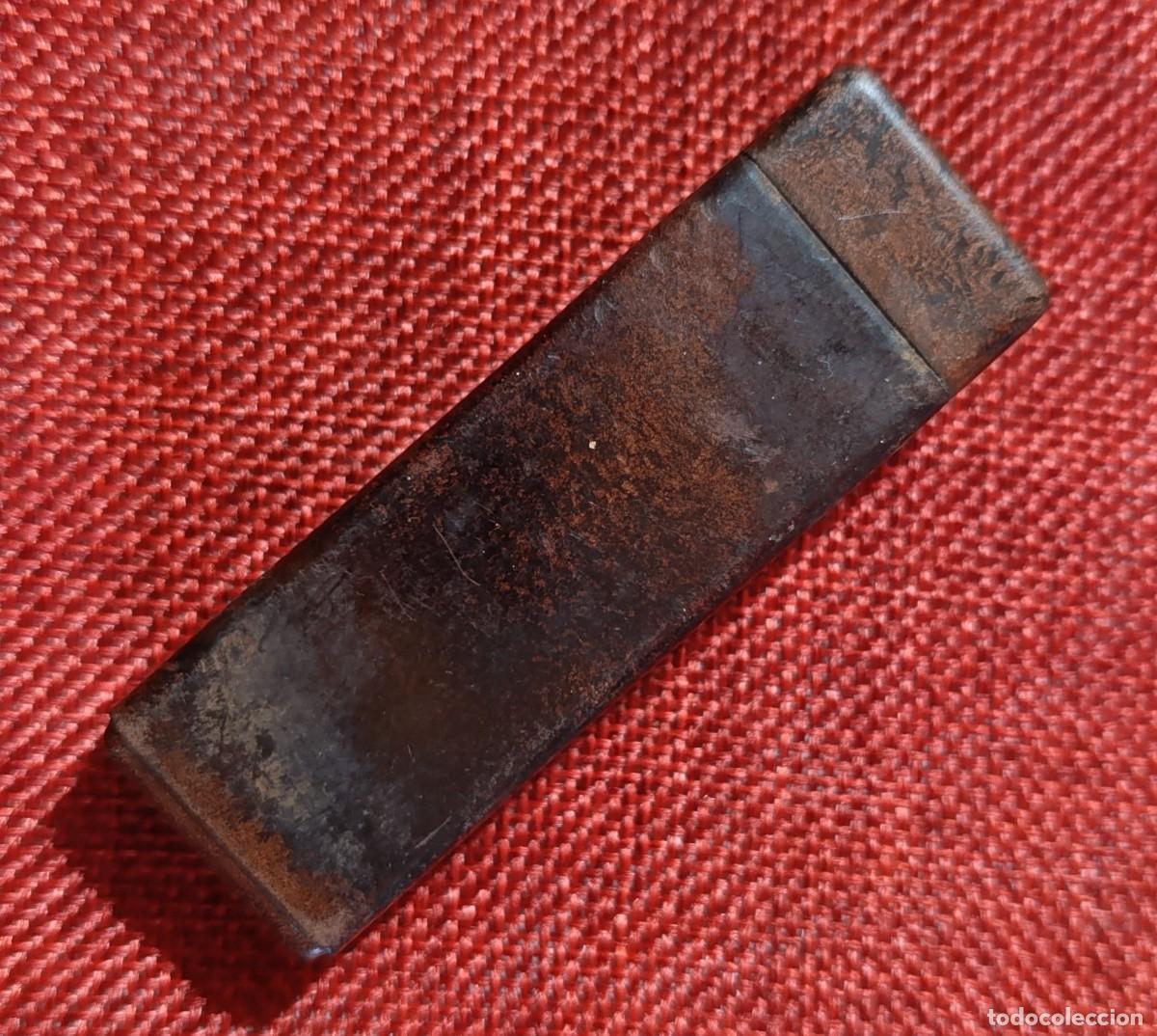 Militaria: A&ntilde;o 1937 - Pastilla completa desinfectante para mascara de gas alemana en baquelita Gasmaske Zubeh&ouml;r