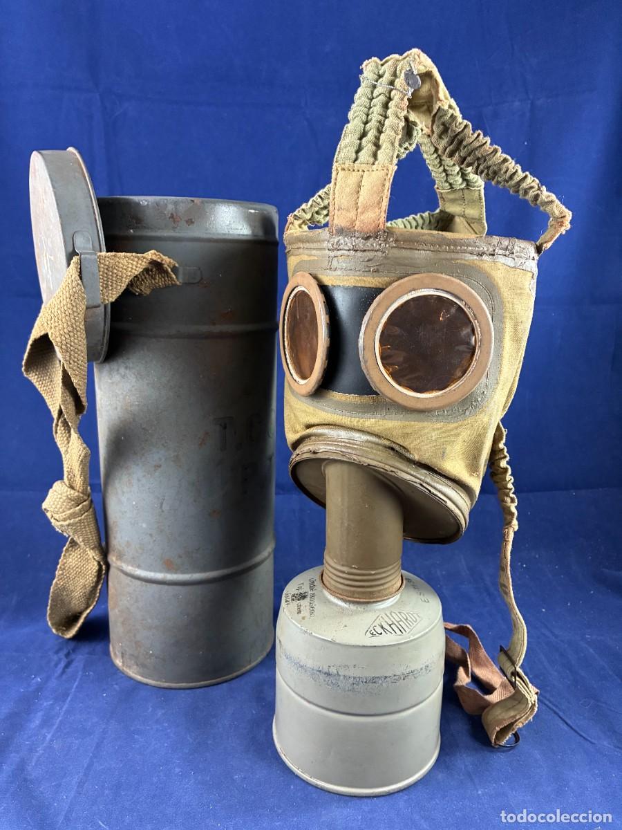 Militaria: M&aacute;scara antig&aacute;s Eckhardt 1939. Militaria, Coleccionismo. Checoslovaca con contenedor Buen estado