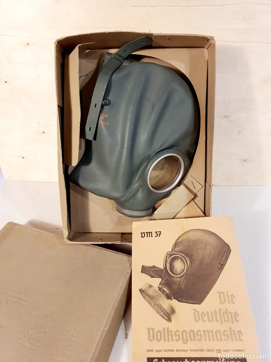 Militaria: M&aacute;scara de gas civil DM 37. Nueva.