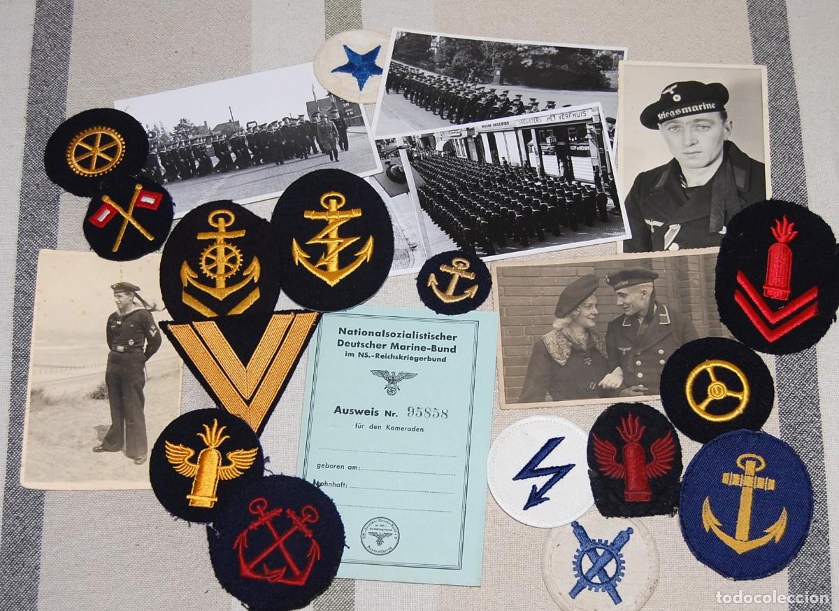 Militaria: GRAN LOTE DE CONJUNTO DE INSIGNIAS Y FOTOGRAFIAS DE LA KRIEGSMARINE - WWII
