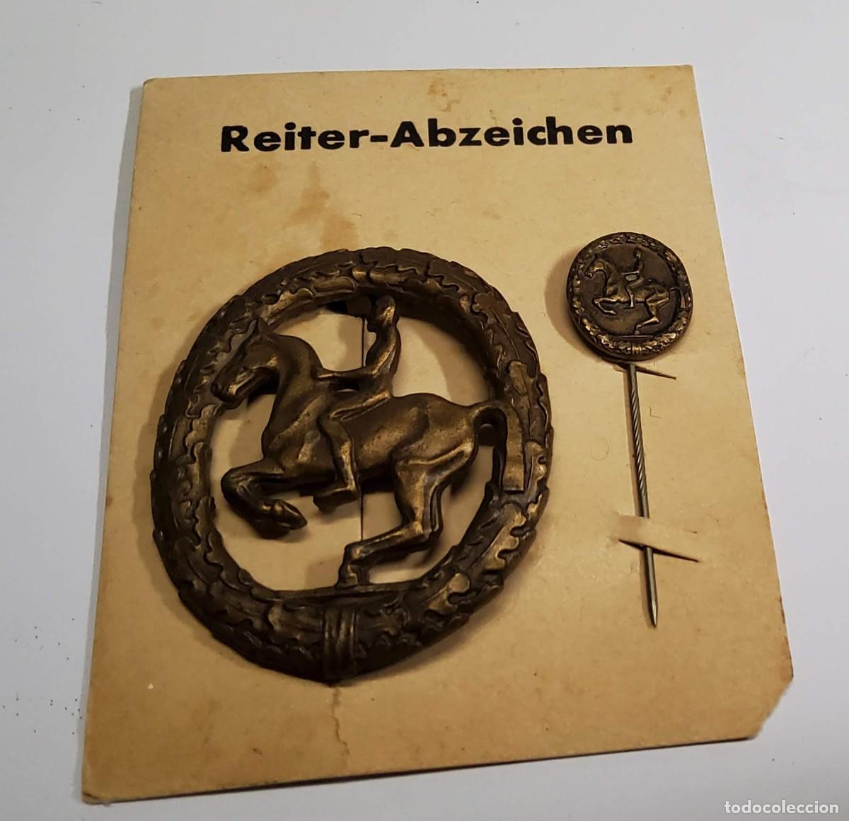 Militaria: MEDALLA Y ALFILER DE EQUITACION DE ALEMANIA EN CARTON ORIGINAL.1&ordf; GUERRA MUNDIAL.